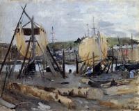 Morisot, Berthe - Boats under Construction